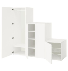 Szafa z 4 drzwi, biały/Fonnes biały PLATSA 395.866.89