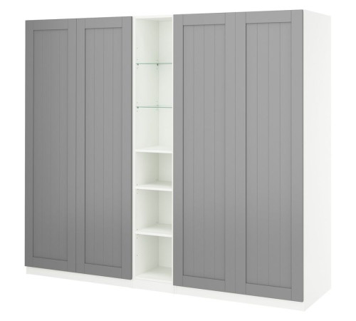 Kombinacja szafy, szary szary/biały PAX / GULLABERG 496.237.90