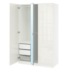 Kombinacja szafy, biały biały/lustro PAX / FARDAL/ÅHEIM 596.218.23