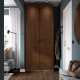 Kombinacja szafy, ciemnoszary/okleina orzechowa PAX / BJÖRNESKOGEN 695.752.41