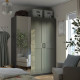 Kombinacja szafy, ciemnoszary/lustro szarozielony PAX / KAMMARTORP/GRIMO 895.792.57