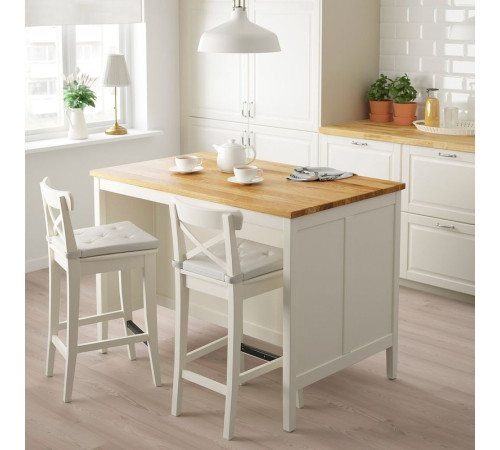 Wyspa kuchenna, kremowy/dąb TORNVIKEN 403.916.57