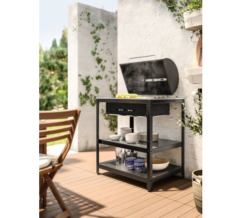 Grill węglowy, czarny/stal nierdz na zewnątrz GRILLSKÄR 304.714.47