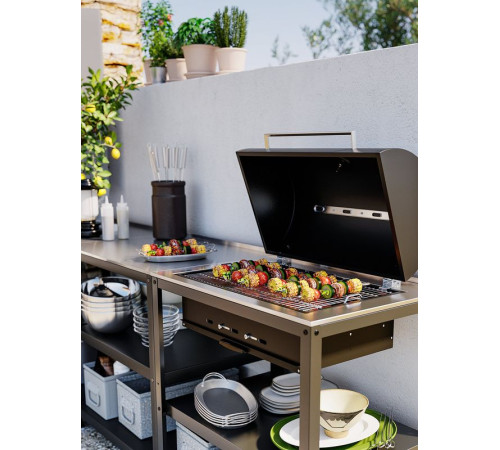 Kuchnia z grillem na węgiel drz ogr, stal nierdz GRILLSKÄR 393.849.88