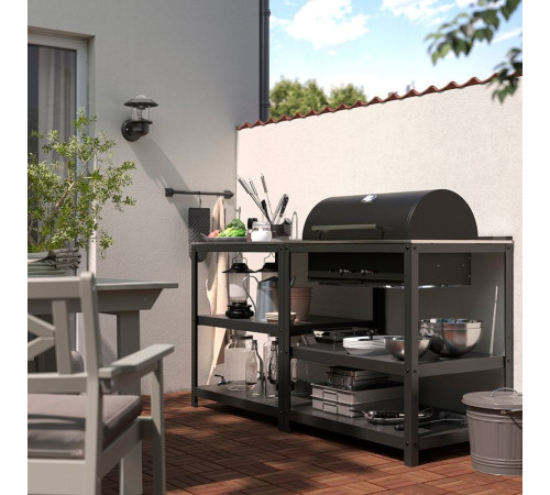 Kuchnia z grillem na węgiel drz ogr, stal nierdz GRILLSKÄR 393.849.88