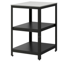 Otwarta szafka kuchenna, czarny/stal nierdz na zewnątrz GRILLSKÄR 405.987.90