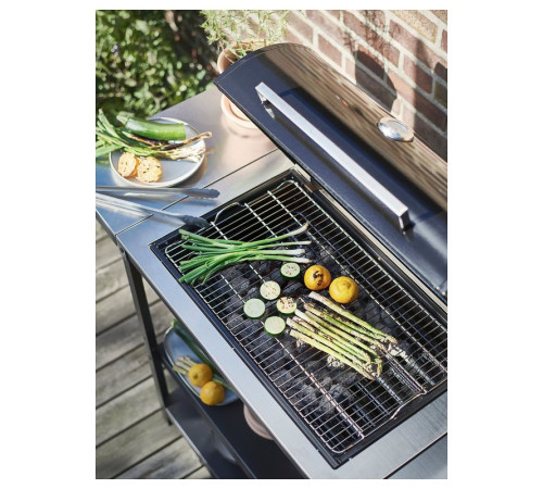 Stolik, na zewnątrz, czarny stal nierdz/na zewnątrz GRILLSKÄR 005.231.79