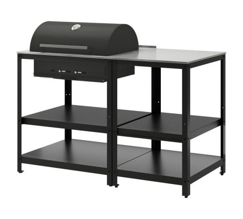 Grill na węgiel drzew z wyspą kuch, stal nierdz/na zewnątrz GRILLSKÄR 196.160.55