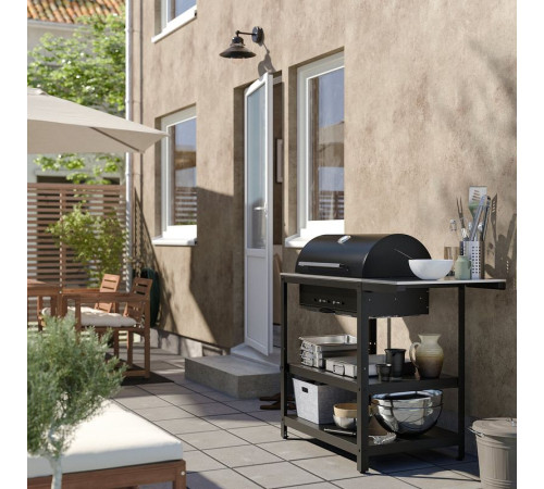 Grill na węgiel drzew stolik, stal nierdz/na zewnątrz GRILLSKÄR 294.952.13