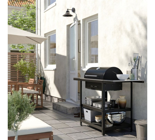 Grill na węgiel drzewny z 2 stol, stal nierdz/na zewnątrz GRILLSKÄR 994.952.24