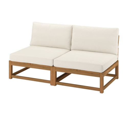Sofa dwuosobowa, bejca jasnobrązowa na zewnątrz/Frösön/Duvholmen beżowy NÄMMARÖ 696.075.10