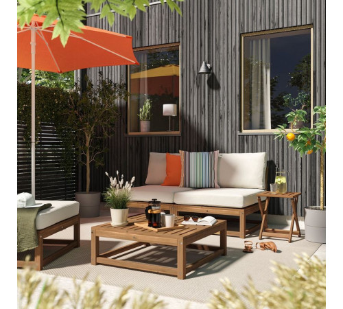 Sofa dwuosobowa, bejca jasnobrązowa na zewnątrz/Frösön/Duvholmen beżowy NÄMMARÖ 696.075.10