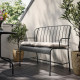 Sofa 2-osobowa, na zewnątrz, szary/Kuddarna jasny szarobeżowy LÄCKÖ 095.753.62