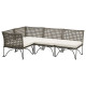 Modułowa sofa narożna 3-os zewn, ciemnoszary/Kuddarna jasny szarobeżowy JUTHOLMEN 195.782.23