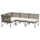 Modułowa sofa narożna 3-os zewn, ciemnoszary/Kuddarna jasny szarobeżowy JUTHOLMEN 195.782.23