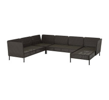 5-osobowy narożnik modułowy, na zewnątrz/technorattan ciemnoszary VITTSKÄR 195.912.48