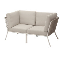 Sofa 2-osobowa, na zewnątrz, biały/beżowy/Frösön/Duvholmen beżowy SEGERÖN 295.777.51