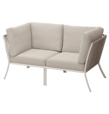 Sofa 2-osobowa, na zewnątrz, biały/beżowy/Frösön/Duvholmen beżowy SEGERÖN 295.777.51
