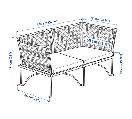 2-osobowa sofa modułowa, zewn, ciemnoszary/Kuddarna jasny szarobeżowy JUTHOLMEN 295.782.27