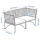2-osobowa sofa modułowa, zewn, ciemnoszary/Kuddarna jasny szarobeżowy JUTHOLMEN 295.782.27