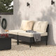 Sofa modułowa, 2-osobowa, na zewnątrz rattan z tworzywa sztu. ciemnoszary/Frösön/Duvholmen beżowy VITTSKÄR 295.910.64