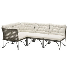 Modułowa sofa narożna 3-os zewn, ciemnoszary/Kuddarna jasny szarobeżowy JUTHOLMEN 395.782.22
