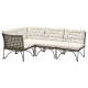 Modułowa sofa narożna 3-os zewn, ciemnoszary/Kuddarna jasny szarobeżowy JUTHOLMEN 395.782.22