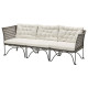 3-osobowa sofa modułowa, zewn, ciemnoszary/Kuddarna jasny szarobeżowy JUTHOLMEN 395.782.36