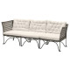 3-osobowa sofa modułowa, zewn, ciemnoszary/Kuddarna jasny szarobeżowy JUTHOLMEN 395.782.36