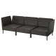 Sofa modułowa, 3-osobowa, podłokietnik na zewnątrz/technorattan ciemnoszary VITTSKÄR 395.911.48