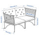2-osobowa sofa modułowa, zewn, ciemnoszary/Kuddarna jasny szarobeżowy JUTHOLMEN 495.782.26