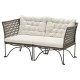 2-osobowa sofa modułowa, zewn, ciemnoszary/Kuddarna jasny szarobeżowy JUTHOLMEN 495.782.26