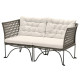 2-osobowa sofa modułowa, zewn, ciemnoszary/Kuddarna jasny szarobeżowy JUTHOLMEN 495.782.26