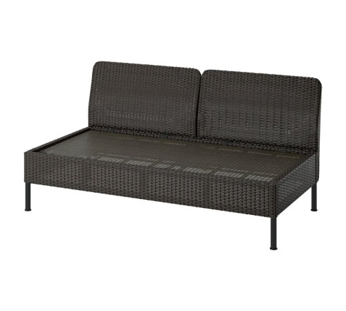 Sofa 2-osobowa, na zewnątrz/technorattan ciemnoszary VITTSKÄR 495.910.77