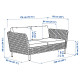 Sofa modułowa, 2-osobowa, podłokietnik na zewnątrz/rattan z tworzywa sztu. ciemnoszary Frösön/Duvholmen beżowy VITTSKÄR 495.911.24