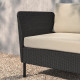 Sofa modułowa, 2-osobowa, podłokietnik na zewnątrz/rattan z tworzywa sztu. ciemnoszary Frösön/Duvholmen beżowy VITTSKÄR 495.911.24