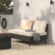 Sofa 2-osobowa, na zewnątrz rattan z tworzywa sztu. ciemnoszary/Frösön/Duvholmen beżowy VITTSKÄR 695.910.76