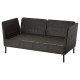 Sofa modułowa, 2-osobowa, podłokietnik na zewnątrz/technorattan ciemnoszary VITTSKÄR 695.911.23