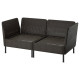 Sofa modułowa, 2-osobowa, podłokietnik na zewnątrz/technorattan ciemnoszary VITTSKÄR 795.910.66