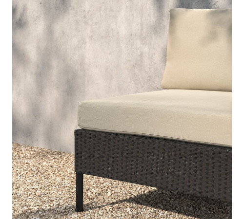 Sofa modułowa, 3-osobowa, na zewnątrz rattan z tworzywa sztu. ciemnoszary/Frösön/Duvholmen beżowy VITTSKÄR 795.911.27