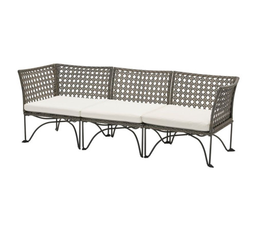 3-osobowa sofa modułowa, zewn, ciemnoszary/Kuddarna jasny szarobeżowy JUTHOLMEN 895.782.34