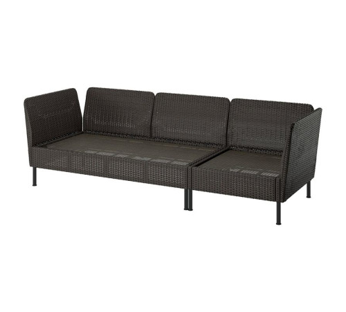 Sofa 3-osobowa, podłokietnik na zewnątrz/technorattan ciemnoszary VITTSKÄR 895.911.36