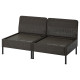 Sofa modułowa, 2-osobowa, na zewnątrz/technorattan ciemnoszary VITTSKÄR 995.910.65