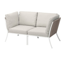 Sofa 2-osobowa, na zewnątrz, biały/beżowy/Frösön/Duvholmen beżowy SEGERÖN 996.135.19