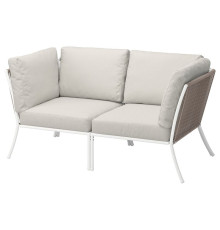Sofa 2-osobowa, na zewnątrz, biały/beżowy/Frösön/Duvholmen beżowy SEGERÖN 996.135.19