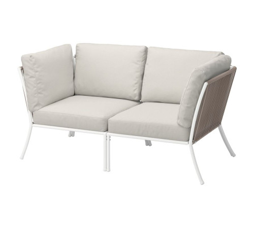 Sofa 2-osobowa, na zewnątrz, biały/beżowy/Frösön/Duvholmen beżowy SEGERÖN 996.135.19