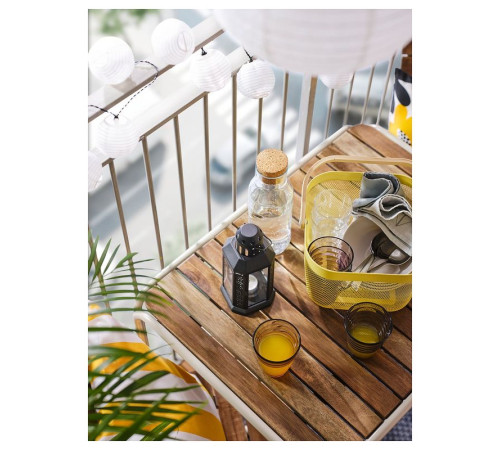 Stół z 2 krzesłami+2 podnóżkami, brązowy/na zewnątrz FURUÖN 305.437.36