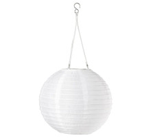 Lampa wisząca na energię słon. LED, na zewnątrz/kula biały SOLVINDEN 006.150.08