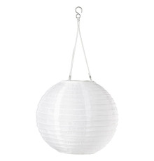 Lampa wisząca na energię słon. LED, na zewnątrz/kula biały SOLVINDEN 006.150.08