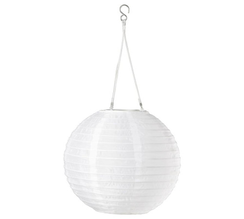 Lampa wisząca na energię słon. LED, na zewnątrz/kula biały SOLVINDEN 006.150.08